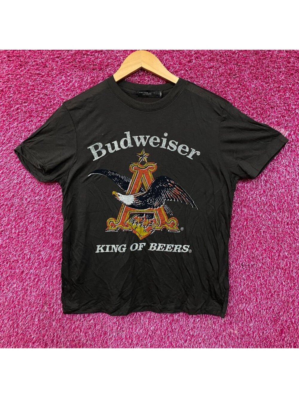 Budweiser King Of Beer American Bald Eagle Logo T-Shirt Small